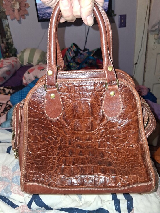 Brahmin Handbags - Leather Gator Hand Bag Brahmns